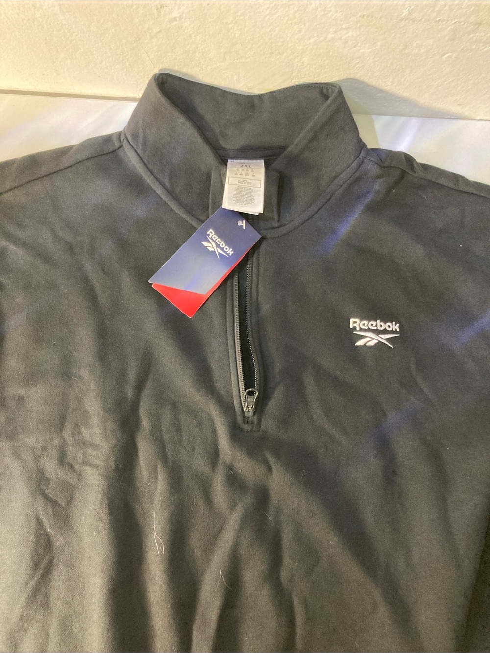 Reebok Men's Black Half-Zip Lightweight Pullover